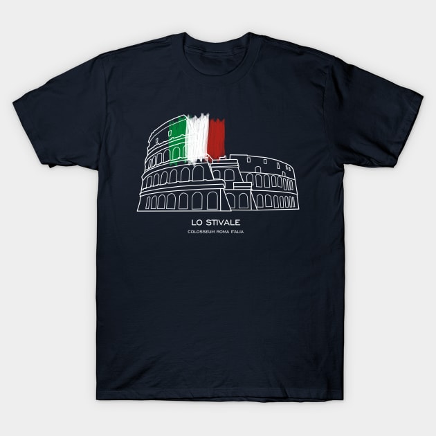 Colosseum Rome Italy Gladiator Landmark, Roman Empire, Ancient Rome Italian T-Shirt by Noosa Studio